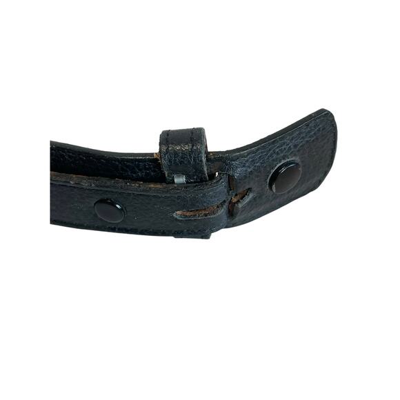 Tony Lama Vintage Leather Ranger Style 1" Belt Black No Buckle Womens Size 34 - Picture 3 of 7